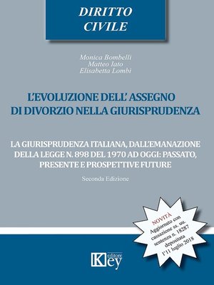 cover image of L'evoluzione dell'assegno di divorzio nella giurisprudenza